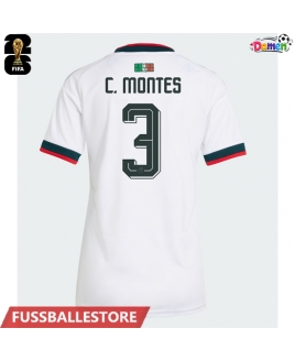 Günstige Mexiko Cesar Montes #3 Auswärtstrikot Damen WM 2026 Kurzarm